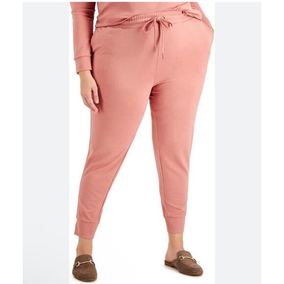 J. Crew Pants Women Cotton Cashmer Knit Heavyweight Jogger AU519 Sz 3XL Mauve - Picture 1 of 12